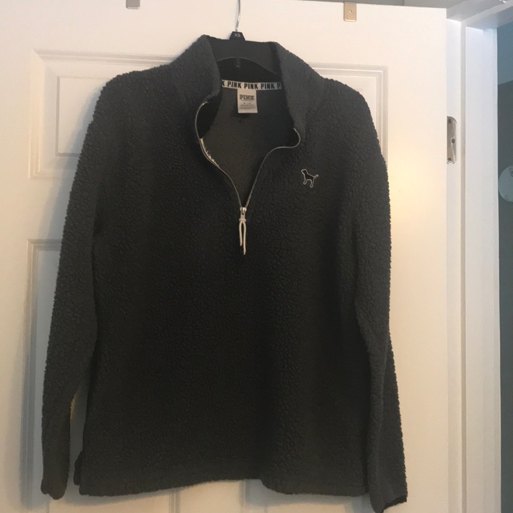 Pink quarter zip Sherpa